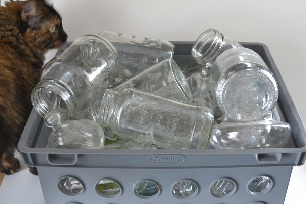 Faux Stained Glass Recycled Jars