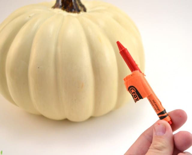 DIY Fall Halloween Melted Crayon Pumpkin Craft