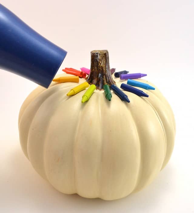 DIY Fall Halloween Melted Crayon Pumpkin Craft