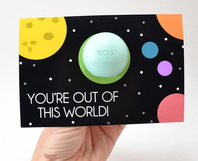 Space Lip Balm Valentine Printables