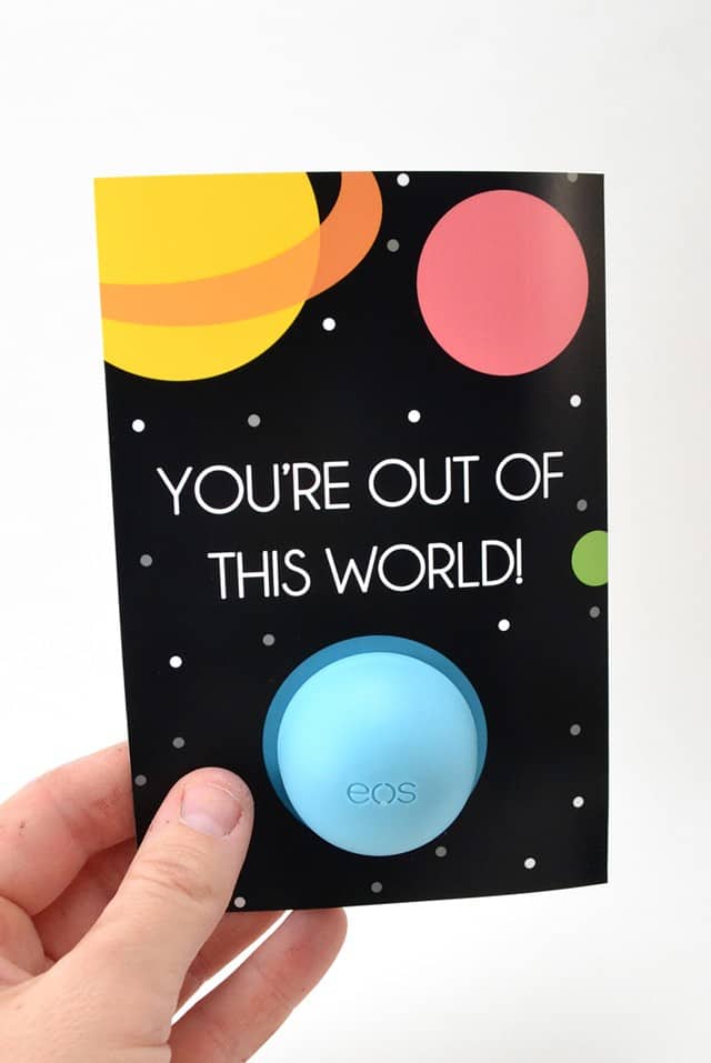 Space Lip Balm Valentine Printables