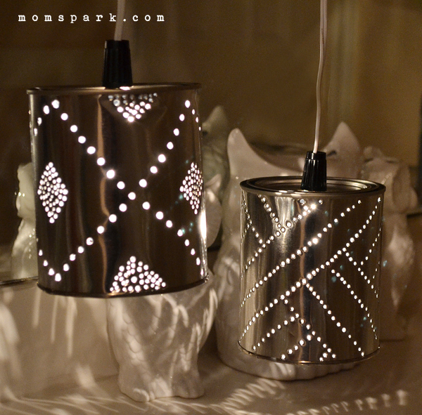 DIY Quart Tin Can Punch Lanterns