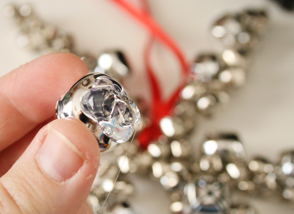 DIY Jingle Bell Snowflake Door Hanger Craft