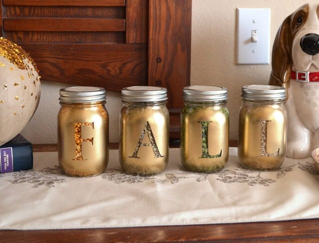 DIY Fall Harvest Mason Jar Craft