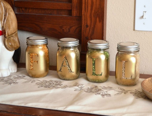 DIY Fall Harvest Mason Jar Craft