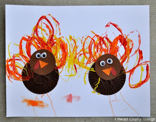 Cupcake Liner Turkey Craft