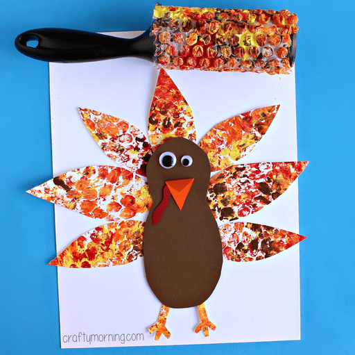 Bubble Wrap Printed Turkey Craft