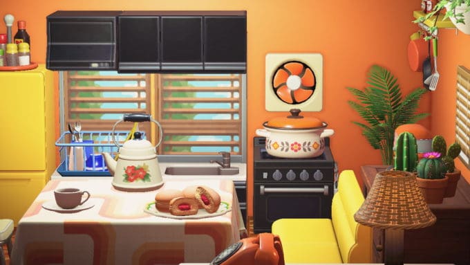 Animal Crossing New Horizons (ACNH): Retro Kitchen Design