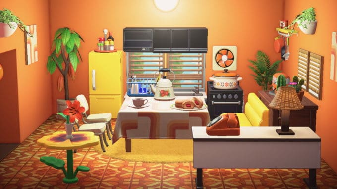 Animal Crossing New Horizons (ACNH): Retro Kitchen Design