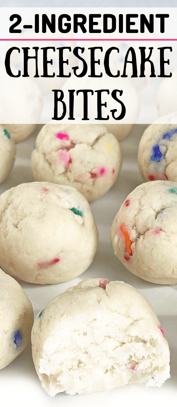 2-Ingredient Cake Batter Cheesecake Bites Recipe