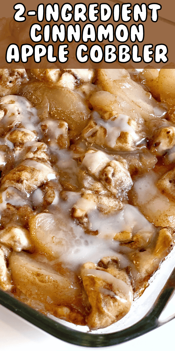 2-Ingredient Cinnamon Roll Apple Cobbler Recipe