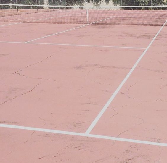 millennial pink tennis court look