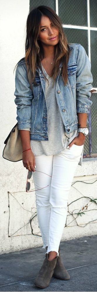 Grey, White + Denim