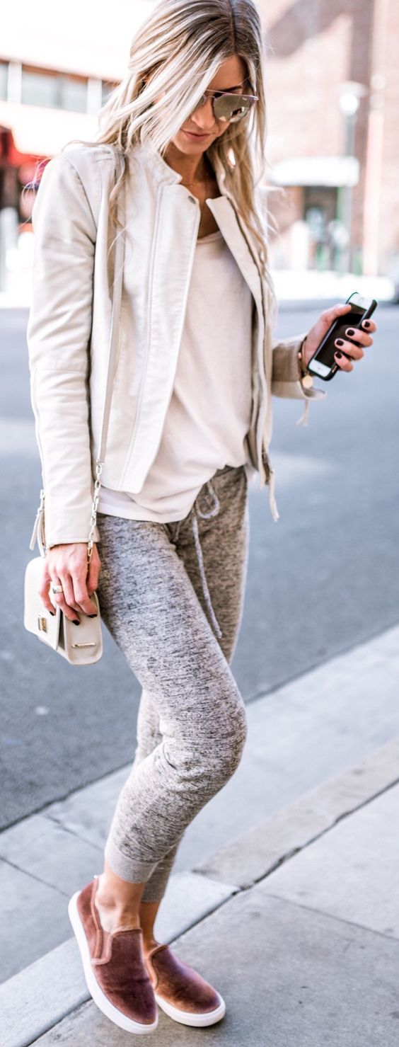 Grey Sweatpants Athleisure Look