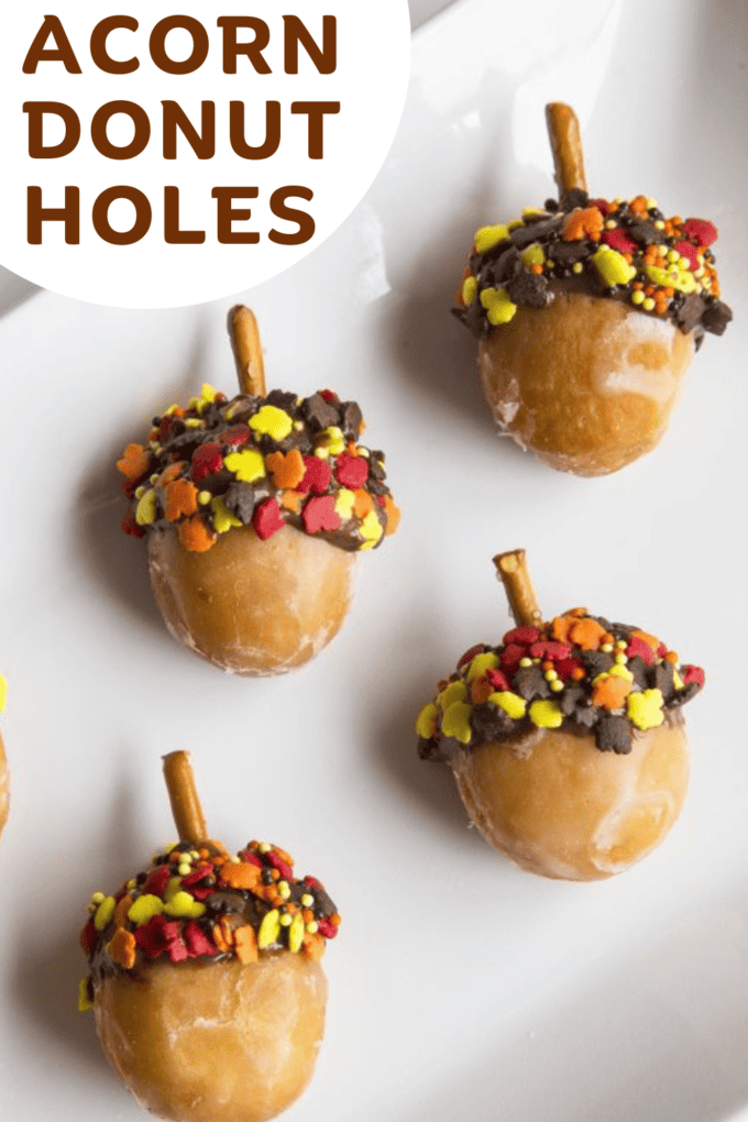 Acorn Donut Holes Fall Recipe