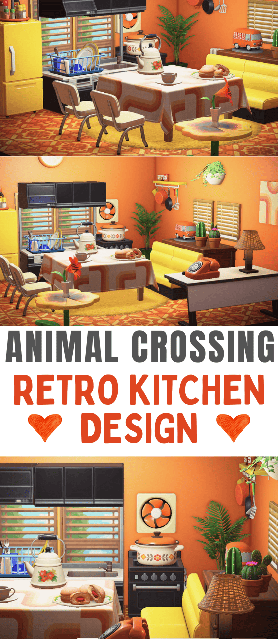 Animal Crossing New Horizons (ACNH): Retro Kitchen Design