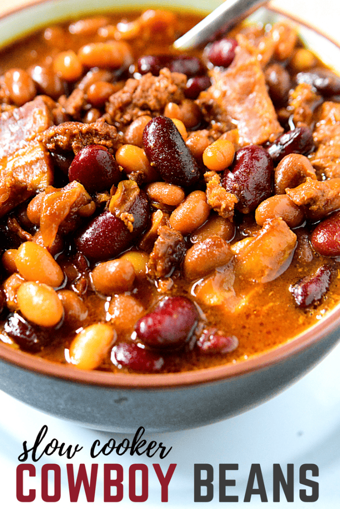 Crockpot Slow Cooker Cowboy Baked Beans Recipe