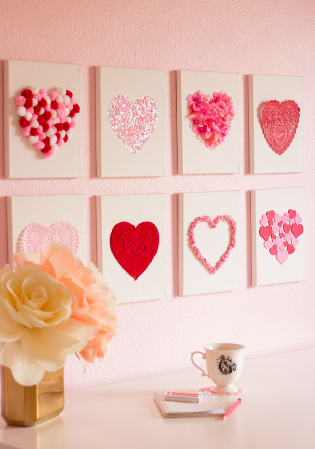 DIY Canvas Heart Art