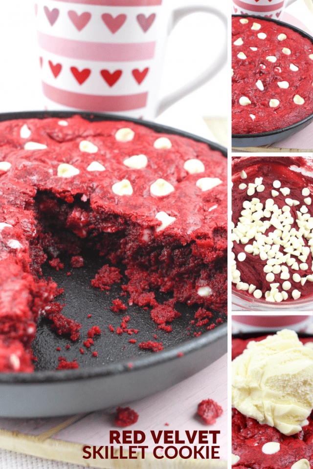 Red Velvet Skillet Dessert Cookie Recipe