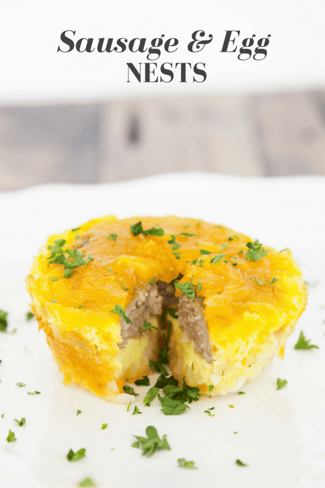 Sausage, Cheese & Egg Breakfast Hash Brown Nests Recipe