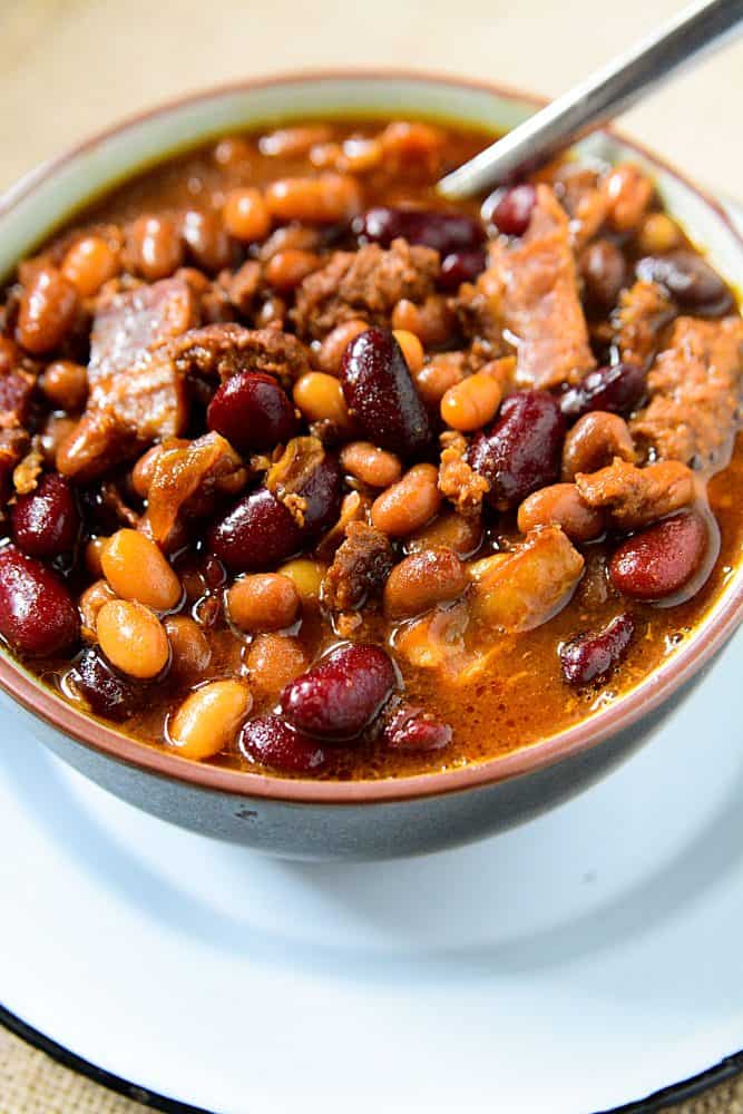 Crockpot Slow Cooker Cowboy Baked Beans Recipe