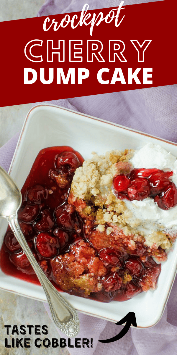 Crockpot Slow Cooker Cherry Cake Mix Dump Cake Recipe