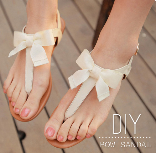 DIY Bow Sandal Makeover