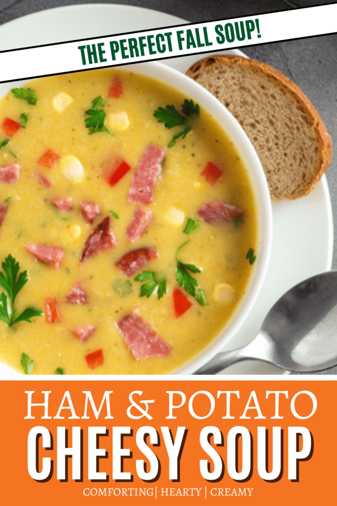 Easy Ham and Potato Cheesy Soup Recipe