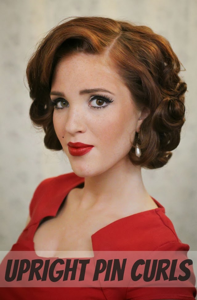 20 Inspired Prom Hair and Makeup Looks: Upright Pin Curls Vintage Glam Look Tutorial 