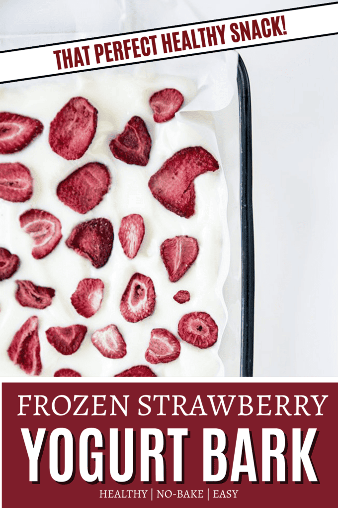 Frozen Strawberry Vanilla Yogurt Bark Recipe