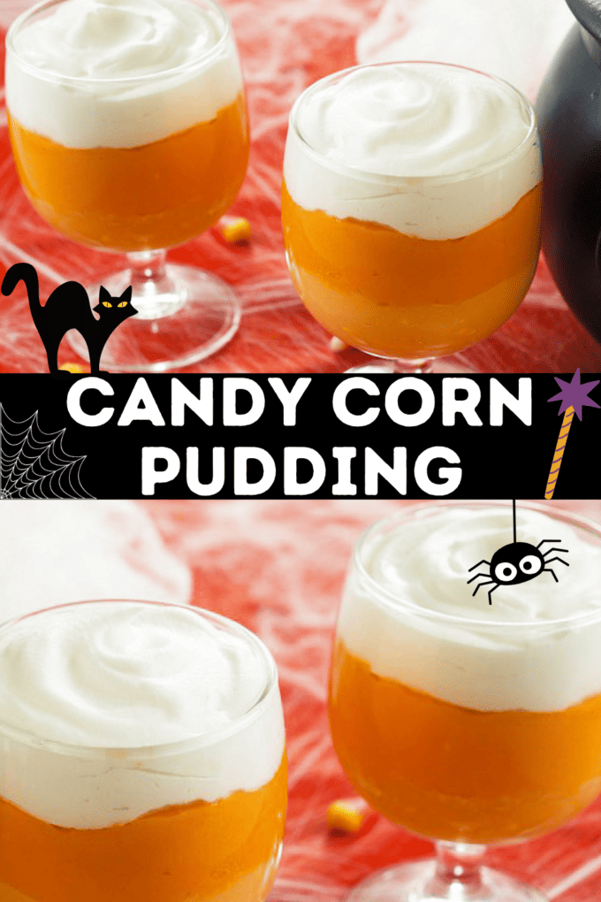 Halloween Candy Corn Pudding Cup Recipe