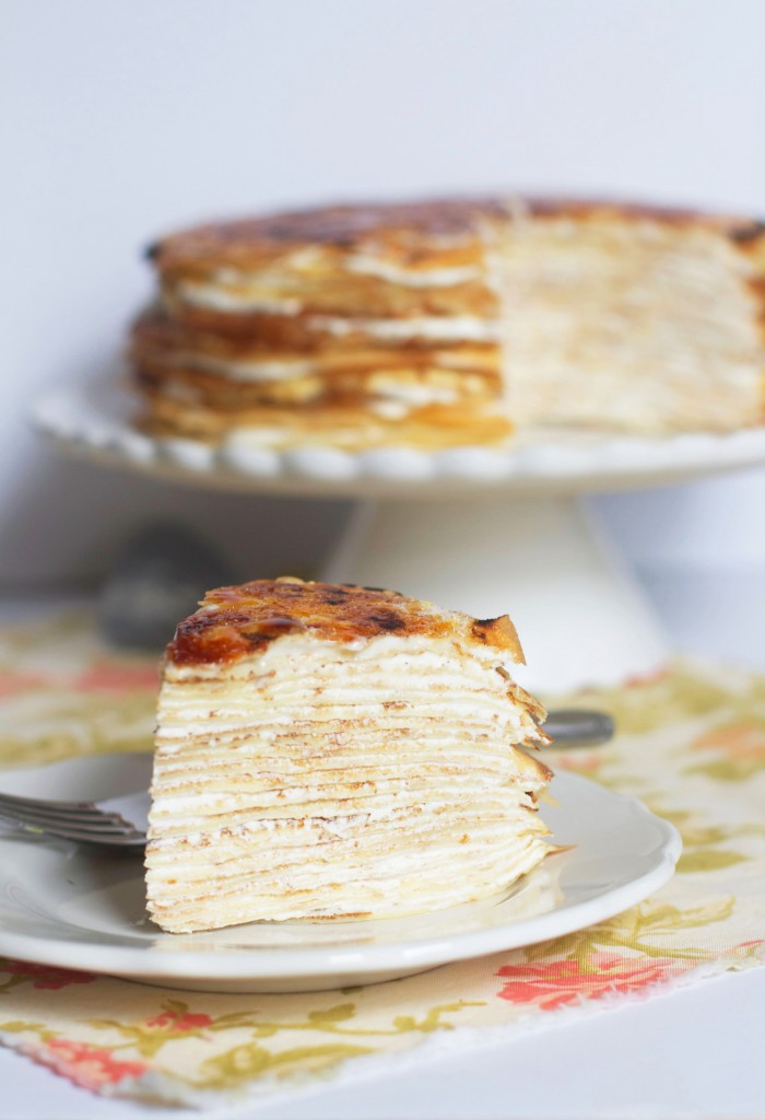 Creme Brûlée Crepe Cake by The Baker Chick