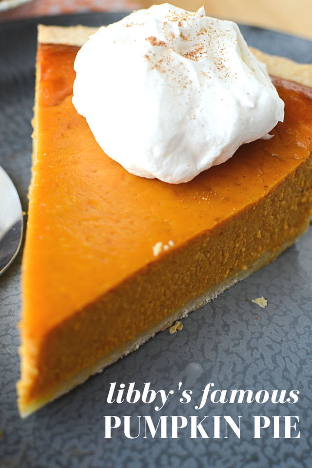 LIBBY'S Famous Pumpkin Pie Recipe