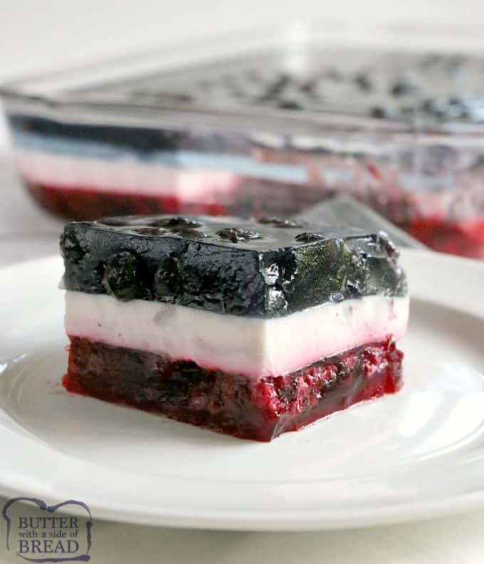 Patriotic Layered Jello Salad