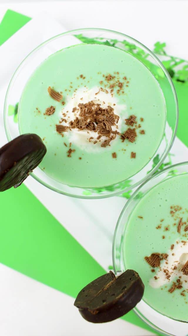 Green Peppermint Patty Cocktail Drink Recipe