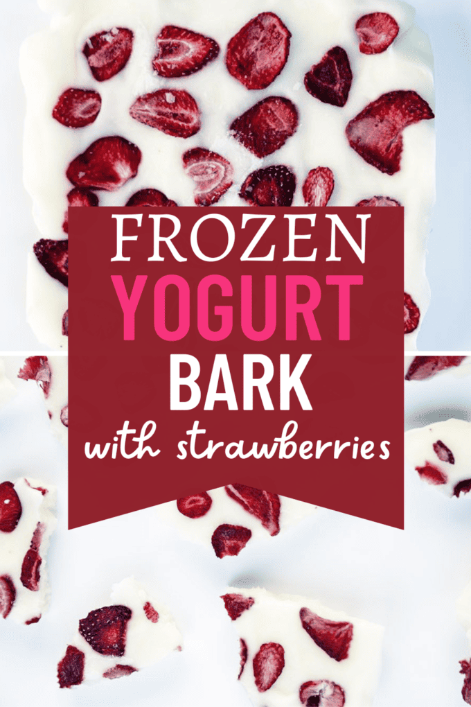 Frozen Strawberry Vanilla Yogurt Bark Recipe