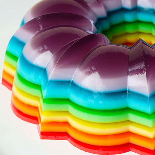 St. Patrick's Day Spiked Rainbow Jello Salad Dessert Recipe