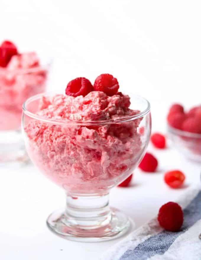 Raspberry Jello Fluff