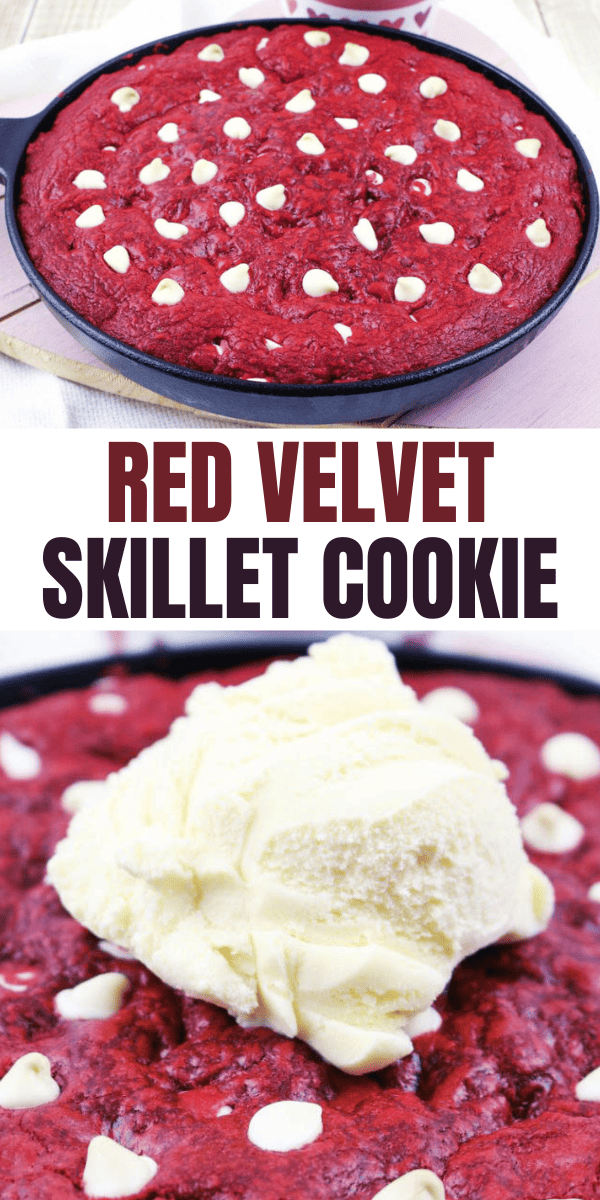 Red Velvet Skillet Dessert Cookie Recipe