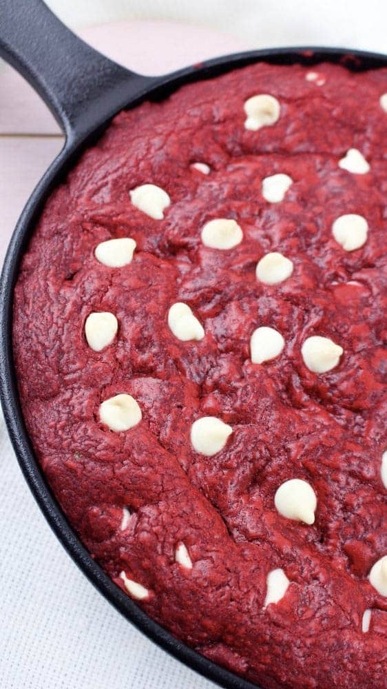 Red Velvet Skillet Dessert Cookie Recipe