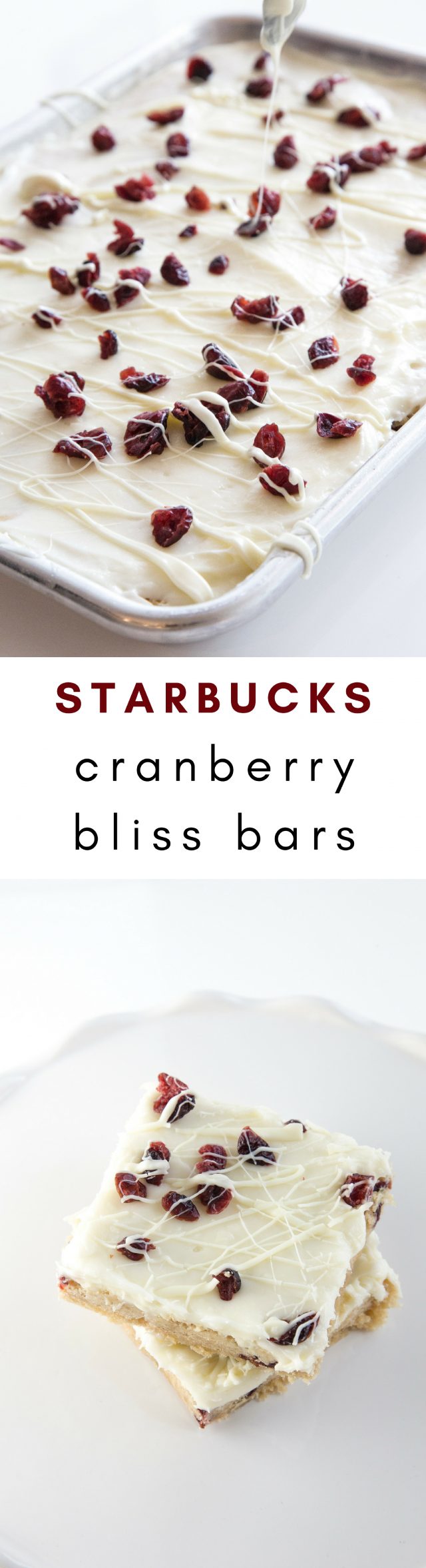 Starbucks Cranberry Bliss Bars Copycat Recipe! Did you know that you can make Starbucks Cranberry Bliss Bars from home for more than half the price? Yup. And they are THE BOMB.