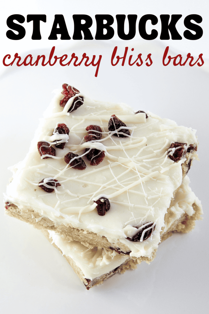 Starbucks Cranberry Bliss Bars Copycat Recipe