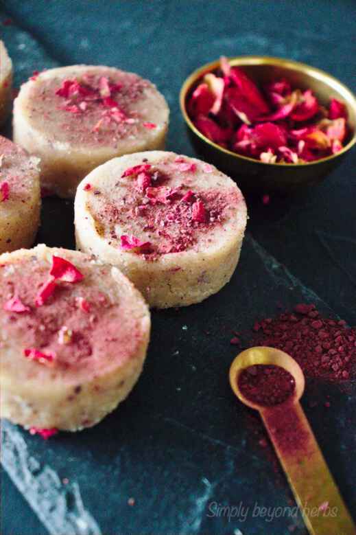 Homemade Exfoliating Rose Sugar Scrub Bars