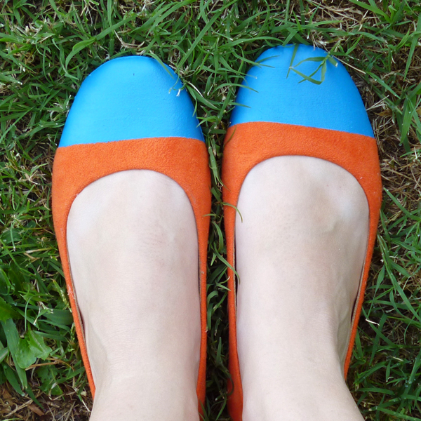 Thunder Up Cap Toe Ballet Flats Shoe Makeover