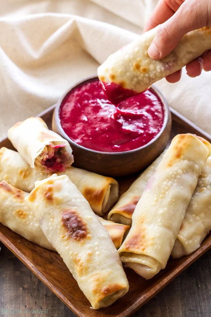 Turkey, Cranberry & Brie Egg Rolls