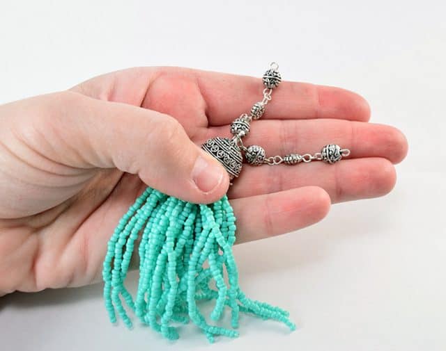 DIY Beaded Tassel Necklace