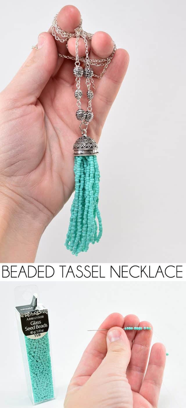 DIY Beaded Tassel Necklace