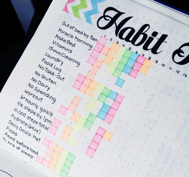 Habit Tracking bullet journal design