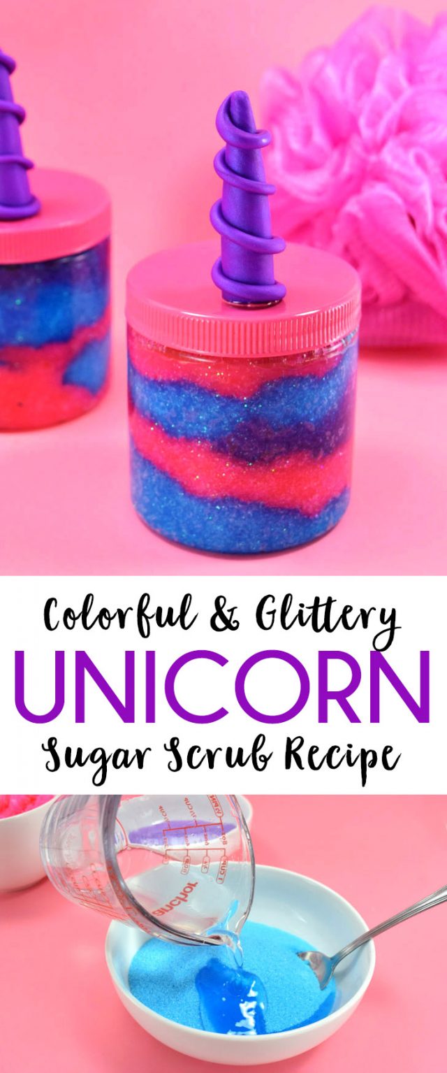 DIY Unicorn Sugar Beauty Scrub