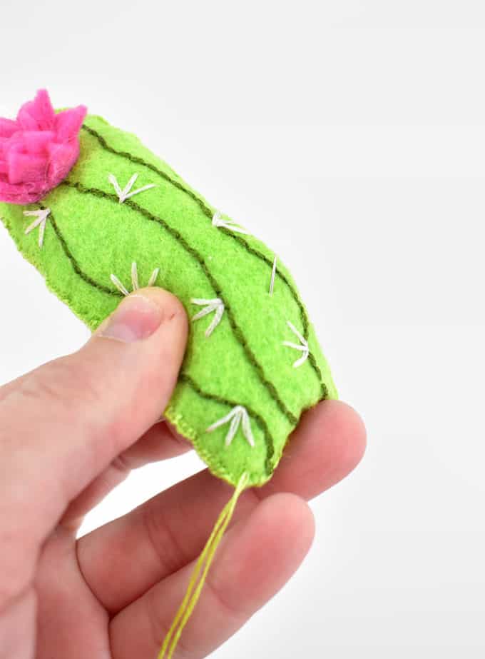 DIY Felt Cactus Christmas Ornaments